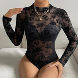 Long sleeve floral body suit