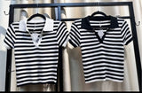 Knitted striped t-shirt